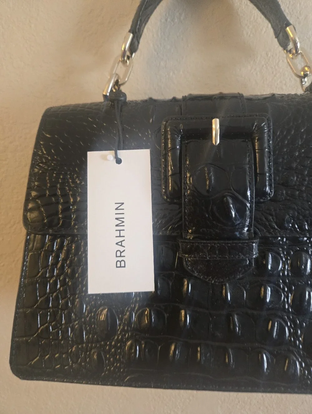 NWT Brahmin Black Melbourn Satchel